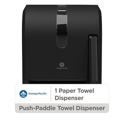 Georgia-Pacific Push Paddle Roll Paper Towel Dispenser by GP PRO, 54338A, Black