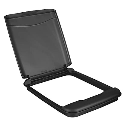 Rev-A-Shelf 35 Quart Garbage Can Lid for Base Kitchen and Bathroom Cabinet, Replacement Plastic Trash Bin Lid Only, Black, RV-35-LID-18-1 - color: Black, size: 35 QT