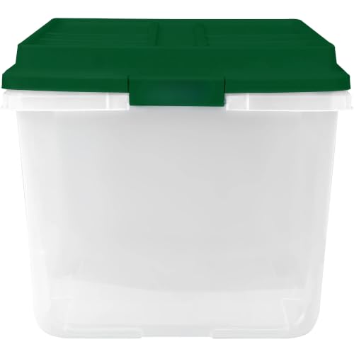 6-Pack 72 Qt Storage Bins with Lids, Stackable Clear Plastic Totes
