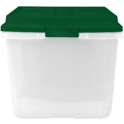 6-Pack 72 Qt Storage Bins with Lids, Stackable Clear Plastic Totes