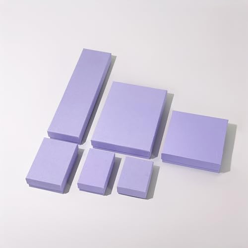 TheDisplayGuys 25 Cardboard Gift Jewelry Boxes w/Paddings #53-5.4x3.9x1 - color: Light Lavender