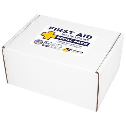 MFASCO First Aid Kit Refill Pack Workplace ANSI/OSHA 2021 Class B 417 Piece - size: 3 Shelf, style: Standard no Cabinet