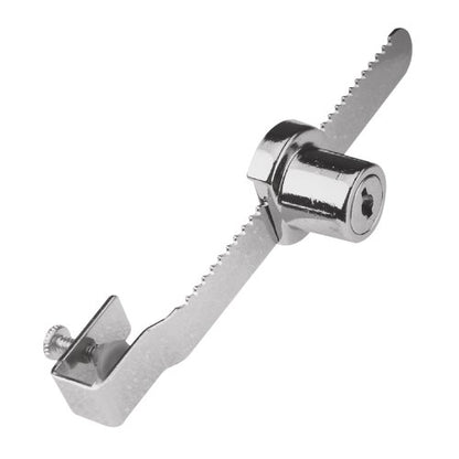 Prime-Line U 9949 Showcase Window Key Lock, 9/16 In. x 5-1/2 In., Steel, Chrome Plated, Fits 5/16 In. Glass (Single Pack)