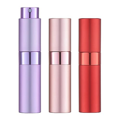 LISAPACK 8ml Travel Perfume Bottle Refillable, 3 PCS Cologne Atomizer Spray - color: 3 Colors4