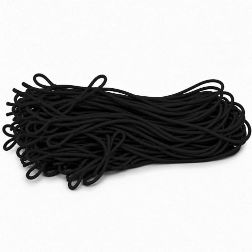 Mandala Crafts 10 Inch Black Pre-Tied Stretch Loops for Gift Wrapping - color: Black, size: 10 Inches