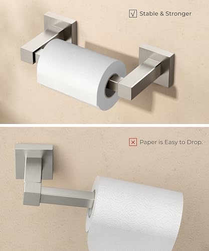 FORIOUS Commercial Toilet Paper Holder Wall Mount Bathroom Tissue Holder - color: Stainless Steel