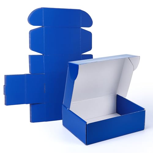 PHAREGE 6 Pack 12x9x4 in Cardboard Shipping Boxes, Royal Blue Gift Box - color: Blue, size: 12x9x4 inch 6 Pack