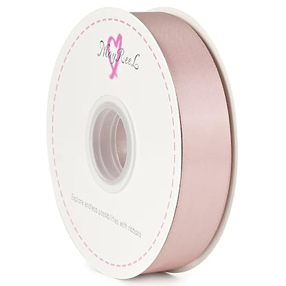 MAYREEL Dusty Rose Satin Ribbon 1 Inch Double Faced 50 Yards - color: Dusty Rose, size: 1 Inch