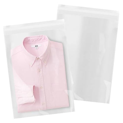 iMailer - 200 Count - 14" x 20" Large Cellophane Bags - Clear Cello Resealable Plastic Poly Bags for Clothing, T-Shirts, Pants - size: 14x20 Inch (Pack of 200)