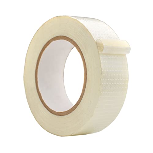 WOD BFST47 Bi-Directional Filament Strapping Tape, 1.5 inch x 60 yds. Fiberglass Reinforced Packaging Tape, Filaments Run H-V with High Adhesion and Tear Resistance, Hexayurt Tape - size: 1.5 inch