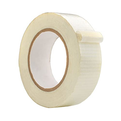 WOD BFST47 Bi-Directional Filament Strapping Tape, 1.5 inch x 60 yds. Fiberglass Reinforced Packaging Tape, Filaments Run H-V with High Adhesion and Tear Resistance, Hexayurt Tape - size: 1.5 inch