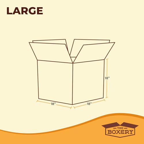 The Boxery Moving Boxes 10-Pack Large | 18x18x18 inch - size: LARGE-10-PACK