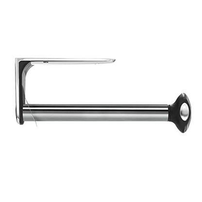 simplehuman Wall Mount Paper Towel Holder, Under-Cabinet or Wall Mounted Rack, Horizontal or Vertical Install, One-Handed Tear with Tension Spring, Quick-Release Knob, Brushed Stainless Steel