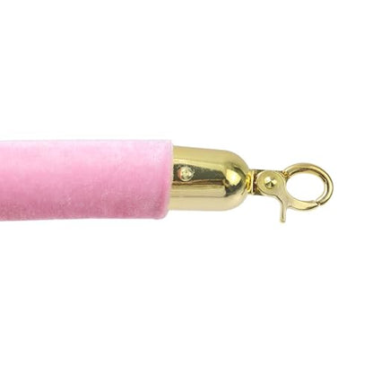 Oedema 4 PCS Velvet Stanchion Rope 5 Feet, Pink - color: Pink