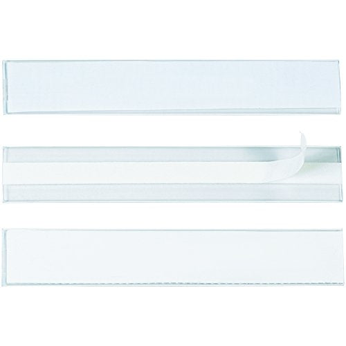 HOL-DEX LH112 Plastic Permanent Self-Adhesive Label Holder, 6" Length x 1" Width, Clear (Case of 12)