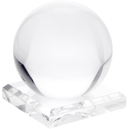 Plymor 3.5" W x 3.5" D Clear Square Egg/Sphere Base (2.5" Hole) - size: 3.5" x 3.5" x 0.75" (2.5 Dia)