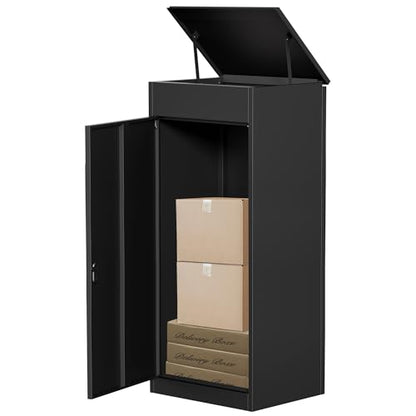 Package Delivery Boxes for Outside,Large Mailbox for Parcel, Anti-Theft Parcel Mailbox with Coded Lock, Wall Mounted Waterproof Home Parcel Box for Porch Yard, Galvanized Steel (19.7”x16.1”x60”) - size: 19.7”x16.1”x60”