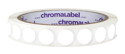 ChromaLabel Removable White Dot Stickers, 1/2 Inch, 1000/Roll - color: White, size: 1/2"