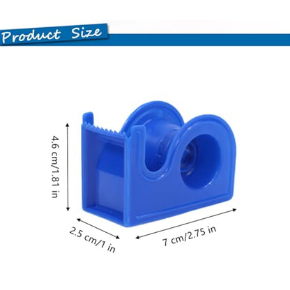 Mini Tape Cutter Portable Tape Dispenser, Blue, 6 PCS