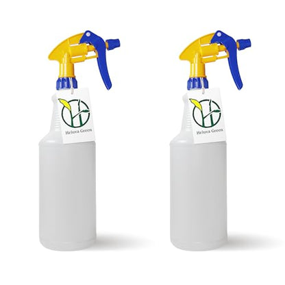 Heavy Duty 32oz Plastic Spray Bottles for Cleaning, Blue/Yellow 2 Pack - color: Yellow & Blue, size: 32oz - 2 Pack