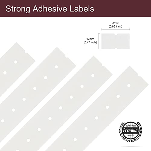 Motex 1 Line White Labels, 8,000 Blank Price and Date Gun Labels, Strong Adhesive Price Gun Labels Compatible with MX-5500 and Perco 1 Line Price and Date Guns, Security Slit Design - color: White, size: 8 Rolls