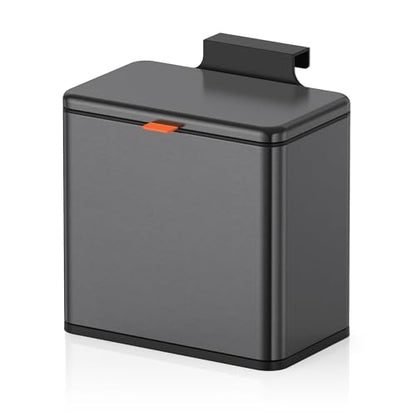 Mbillion 1.05 Gal Brushed Black Hanging Stainless Steel Compost Bin - color: Brushed Black, size: 1.05 Gal