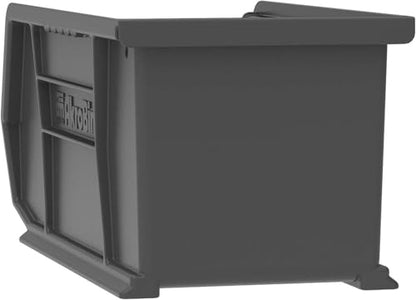Akro-Mils 30237 AkroBins Plastic Storage Bins, 9"x6"x5", Black, 12-Pack - color: Black