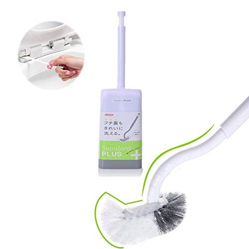 Marbarsse Bathroom Toilet Bowl Brush and Holder, Curved Design Toilet Brush for Deep Cleaning Under Rim, Best Toilet Brush Set, Easy Handy CompactToilet BowlCleaner Brush for Bathroom, 1 Pack - color: White-1 Pc-a