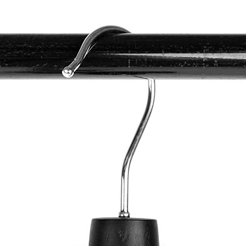 Umo Lorenzo 4-Hook Belt Organizer Closet Hanger Holder for Belts, Ties and Scarves - color: Black