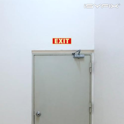 iSYFIX Exit Glow in the Dark Sign Aluminum, 6 Pack, 12x4 Inch - color: Metal Glow, size: 6 Pk 12x4