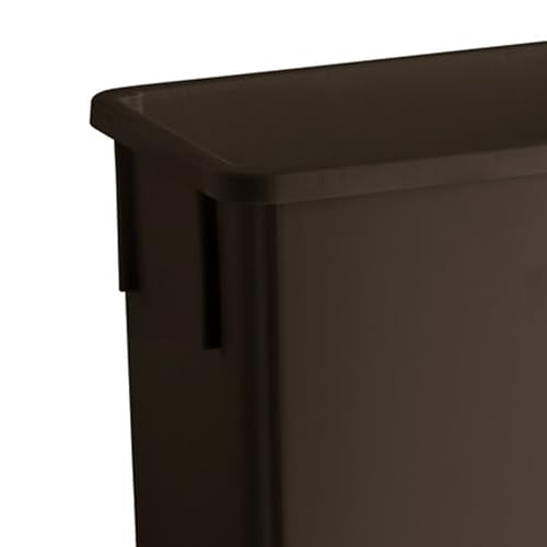 23 Gallon Brown Slim Tall Plastic Industrial Trash Cans for Kitchen and Restaurant - color: Brown, size: 23 Gallon