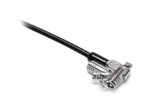 Kensington T-Bar Standard Keyed Lock Slot for Laptops, Durable 6’ Carbon Steel Cable Computer Lock, K65035AM