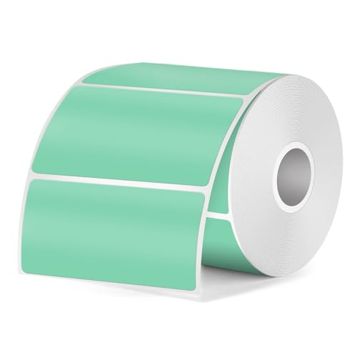 Direct Thermal Label Green 2×1 Inch for M110 M120 M220 M221 350 PCS - color: Green, size: 1 X 2 Inch
