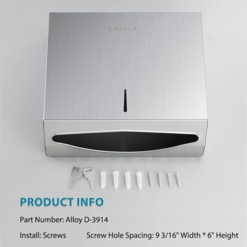 Paper Towel Dispenser Wall Mount - Modunful M7 Alloy D-3914 Silver - color: D-392 Silver