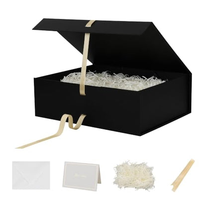 Black Extra Large Gift Box 16.5x13x5.3 In Extra Large Gift Boxes with Lids - color: 16.5X13X5.3Inch-Black-Pack of 1