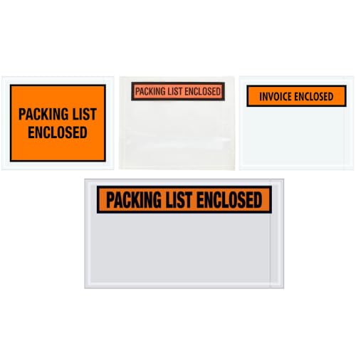 JVCC Pressure Sensitive Enclosed Envelopes, 4-1/2 in. x 5-1/2 in. (INVOICE ENCLOSED) / 1,000 envelopes