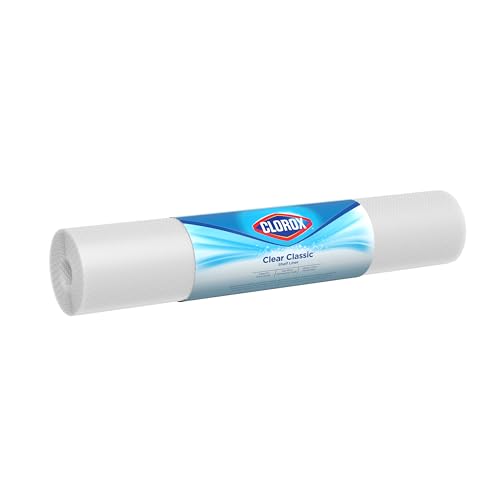 Duck Easyliner with Clorox Clear Classic Non Adhesive Shelf Liner, 20 Ft