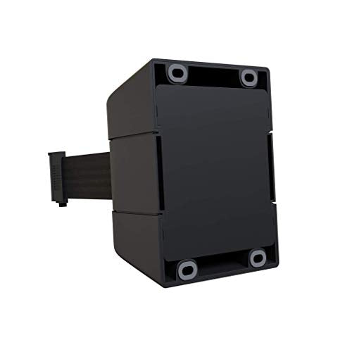 Crowd Control Warehouse WMB-220 Wall Mount Retractable Belt Barrier, 15 Ft - color: Black Belt with Black ABS Case, size: 15 foot belt
