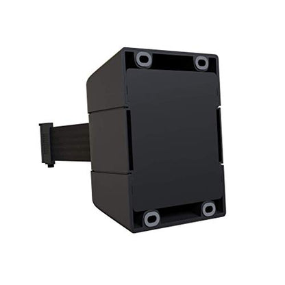 Crowd Control Warehouse WMB-220 Wall Mount Retractable Belt Barrier, 15 Ft - color: Black Belt with Black ABS Case, size: 15 foot belt