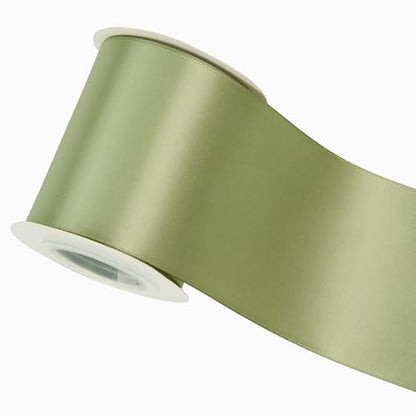 Sage Green Double-Faced Satin Ribbon, 3 Inch x 10 Yards - color: Sage 01