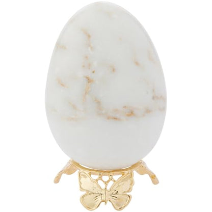 Bard's Gold-toned Egg Stand/Holder, Butterflies, 0.875" Diameter (Fits Hen Sized Eggs)