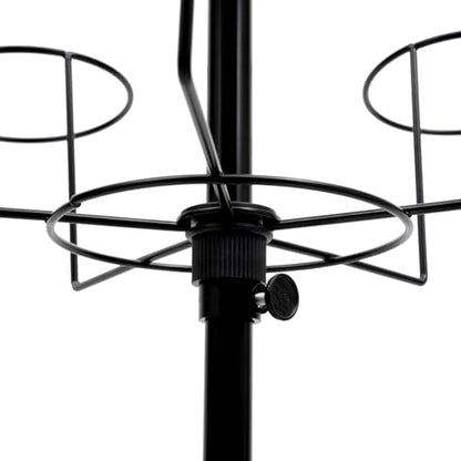 7-Tier Rotating Iron Hat Display Rack, 35 Hats Capacity 11.02LBS Load 4 Universal Wheels Independent Tier Rotation Freestanding Hat Rak Tree Metal Wig Rack for Home Retail Clothing Store (Black) - color: Black