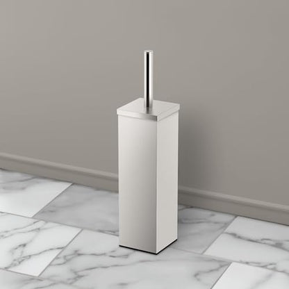 Gatco 1489 Elegant Square Toilet Brush Holder, Satin Nickel - color: Satin Nickel, size: 15"H, style: Elegant