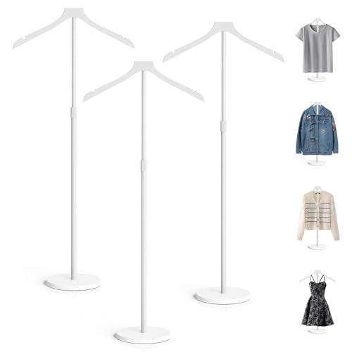 OLV 3 Pack Mannequin Torso, Adjustable Shirt Display Stand 30-41 Inch White - color: White, size: 3 Pack