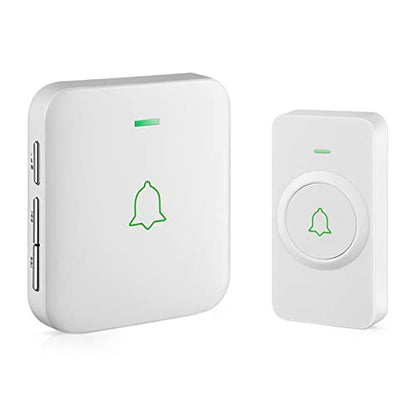 AVANTEK Wireless Doorbell, 1000 ft Range, 1 Button + 1 Receiver, CW-11 - color: White 1 Receiver + 1 Button