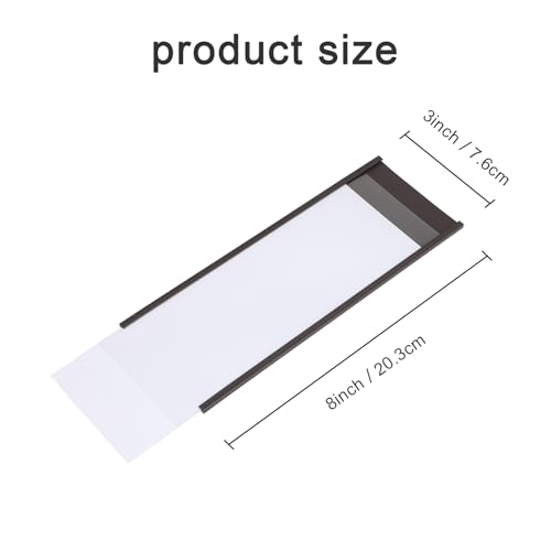 C Channel Magnetic Labels Holders, 30 Pack 3'' x 8'' for Metal Racks - size: 3 x 8 Inch