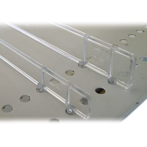 Clear Plastic Gondola Shelf Dividers, Universal Fits All Gondola Shelving up to 16" D - 10 Pack - size: 10 Pack