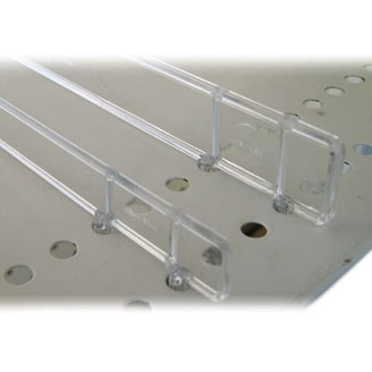 Clear Plastic Gondola Shelf Dividers, Universal Fits All Gondola Shelving up to 16" D - 100 Pack - size: 100 Pack