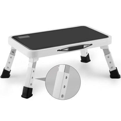 Jocauto Folding Step Stool for Adults, Height-Adjustable Small Step Stool