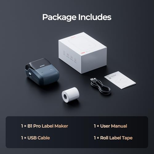 NIIMBOT B1Pro Label Maker, 300DPI HD Sticker Printer for Photo, Blue - color: Blue